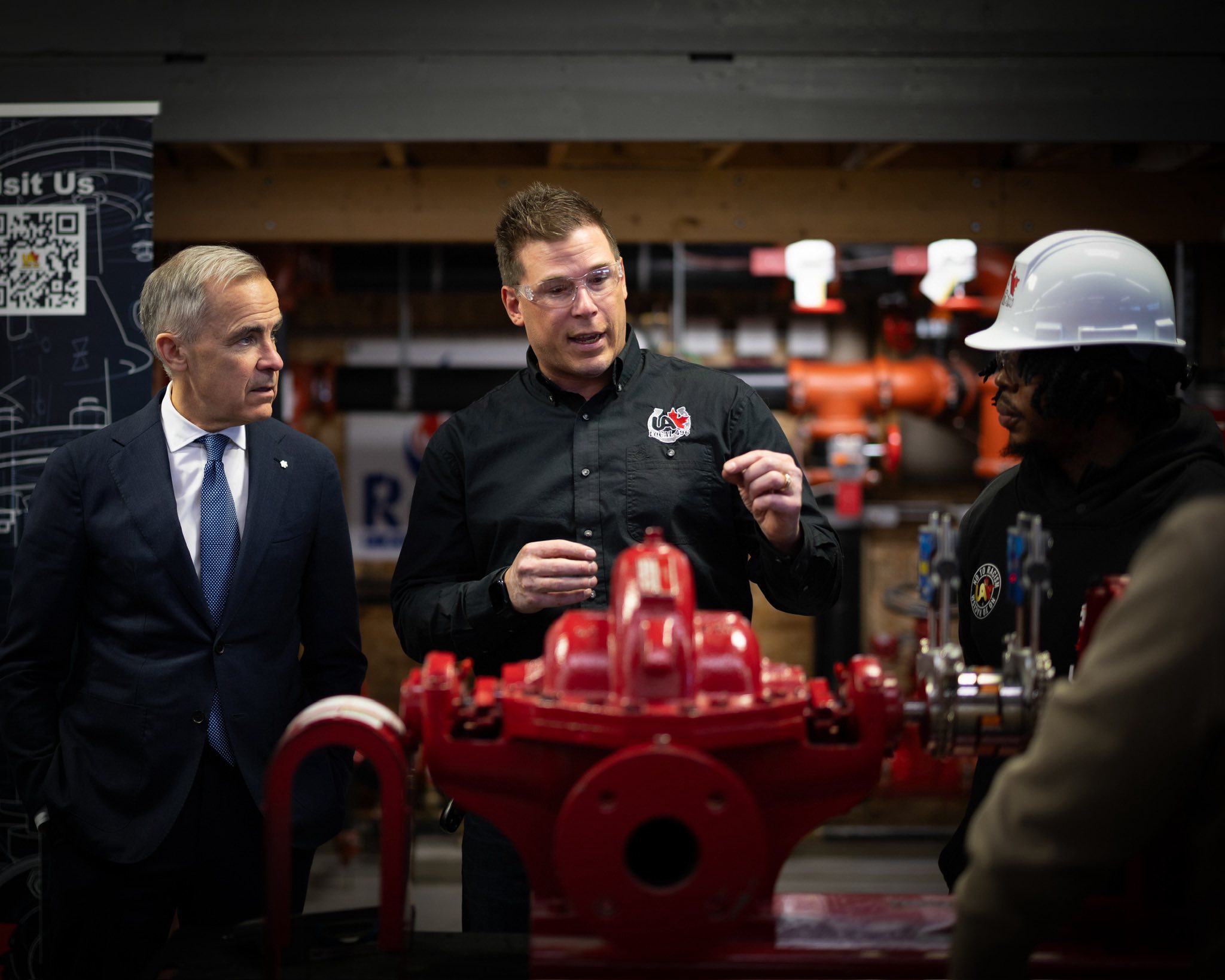 Canadian Prime Minister Mark Carney visits UA Local 496